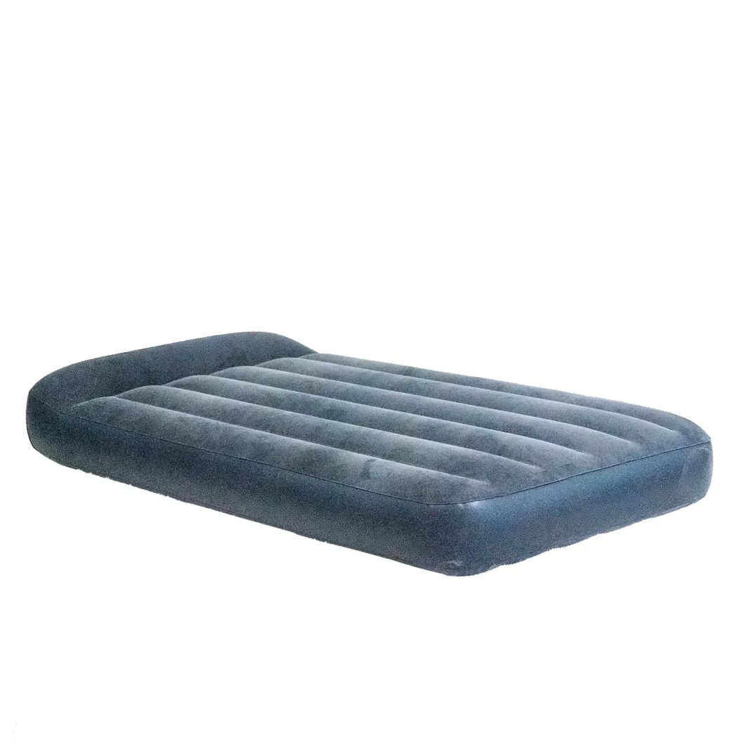 Queen Size Inflatable Sleep Air Mattress Bed Raised Electric Airbed with Built-in Electric Pump