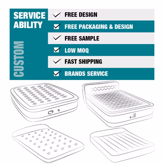 Materasso ad aria floccato per doppio utilizzo in campeggio